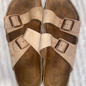 Birkenstock Brown Suede Footbed Sandal